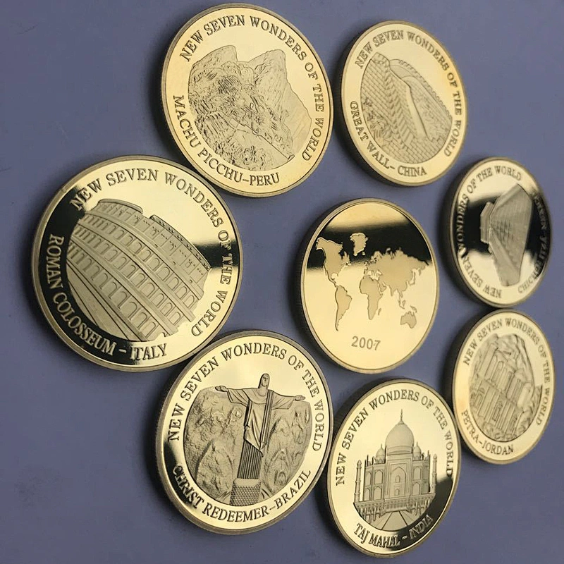 Factory Making Cheap High Quality Custom Logo Souvenir Shiny Silver Coins