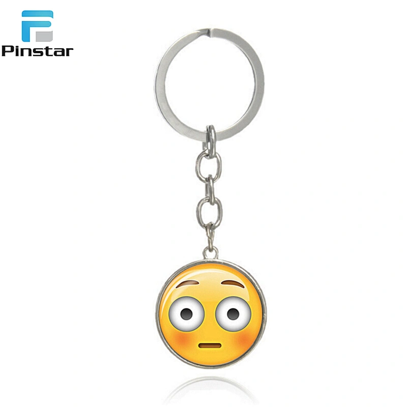 In stock metal key chain wholesale emoji keychain