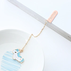 Cute Custom Unicorn Animal Metal Bookmark