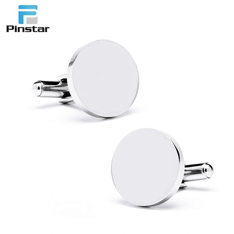 Black hard enamel stainless steel metal blanks poker design cufflinks
