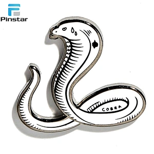 Specialized 3D Snake Silver Plating Badges Lapel Pin Badge