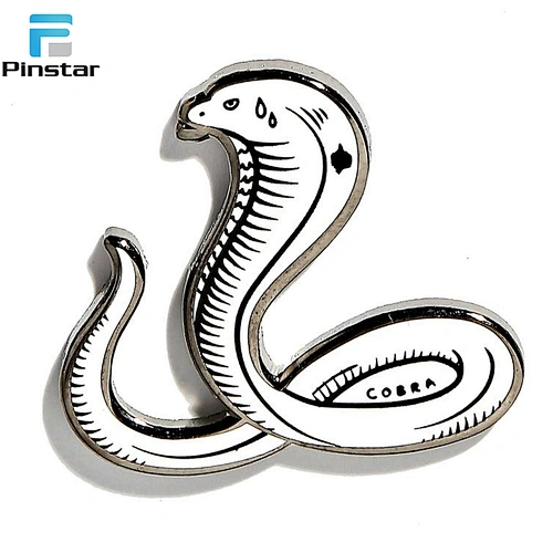 Specialized 3D Snake Silver Plating Badges Lapel Pin Badge