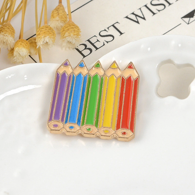 Colorful Pencil Enamel Pin No MOQ for Kids