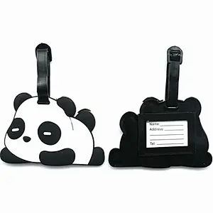2018 New design custom china panda soft pvc luggage tag