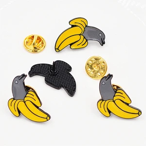 Making Customized fruit banana Hard Enamel Pin Metal Badge