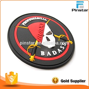 Make Your Own Design Cheap 3D Soft Rubber Custom PVC Logo Skull Patch