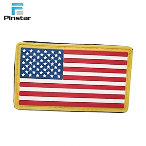 Different colors and styles customized canadian flag soft rubber pvc patch