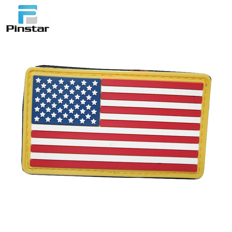 Different colors and styles customized canadian flag soft rubber pvc patch