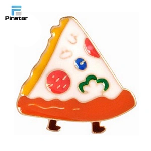 Kunshan Pizza Design Custom Soft Enamel Lapel Pins
