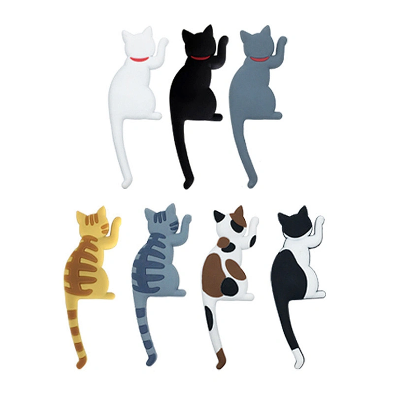 3D Embossed Cute Cat Shape Fridge Rubber Magnet