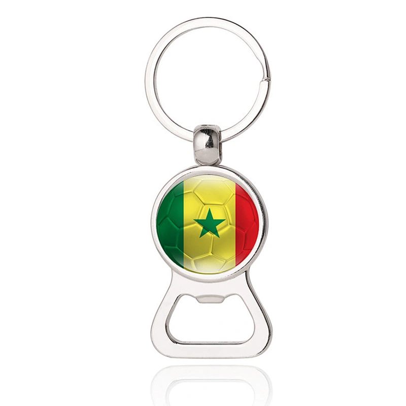 Different customized football match bottle opener keychain