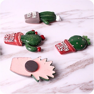 Custom 3D Cactus Resin Fridge Magnet For Home Decor
