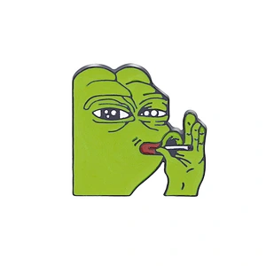 Wholesale Green Frog Soft Enamel Pin with Droll Expression