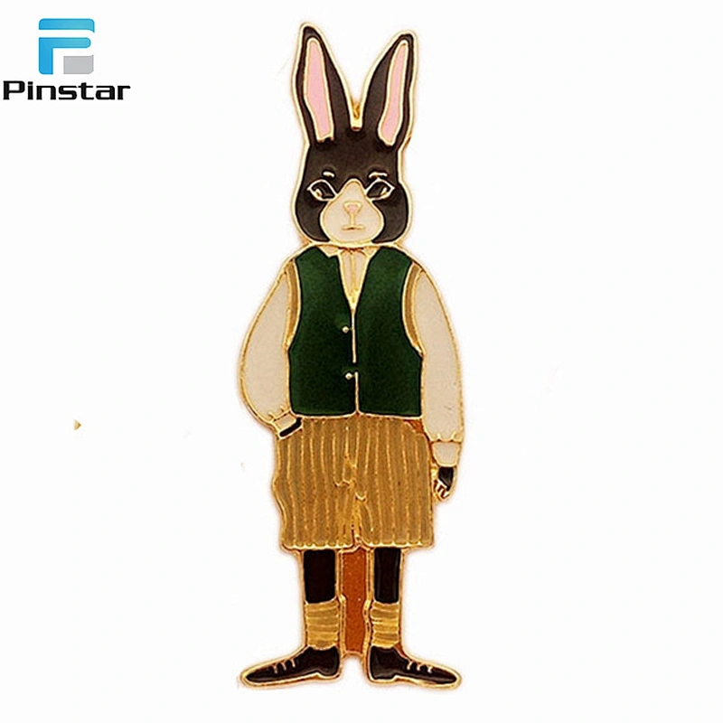 different Animal shaped like rabbit fox metal Lapel Pin