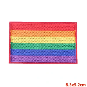 High quality LGBT rainbow custom embroidery patches sew on / iron on for clothing