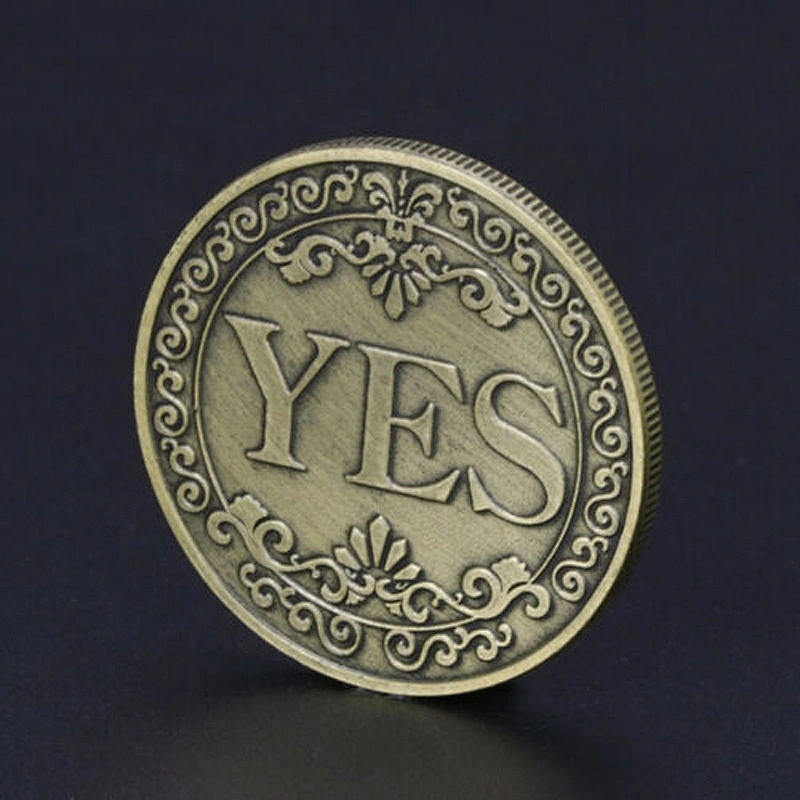 Factory Wholesale In Stock Retro Collection Gift Commemorative Coin Yes or No Lucky Decision Coin
