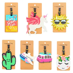 Unicorn Sunflower Personality soft rubber PVC luggage tag