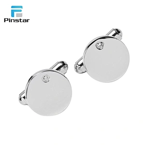 Suzhou Round Replica Box Mens Stainless Steel Custom Logo Cufflinks
