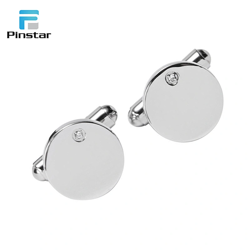 Suzhou Round Replica Box Mens Stainless Steel Custom Logo Cufflinks