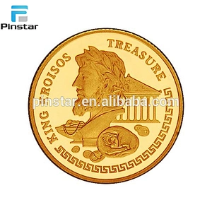 Factory Wholesale quality metal coins custom fake gold coins