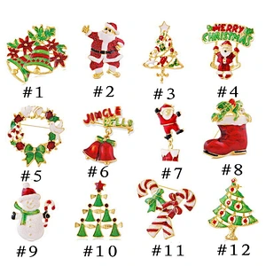 Wholesale Vintage Handmade Rhinestone Christmas Pins and Brooches No Minimum