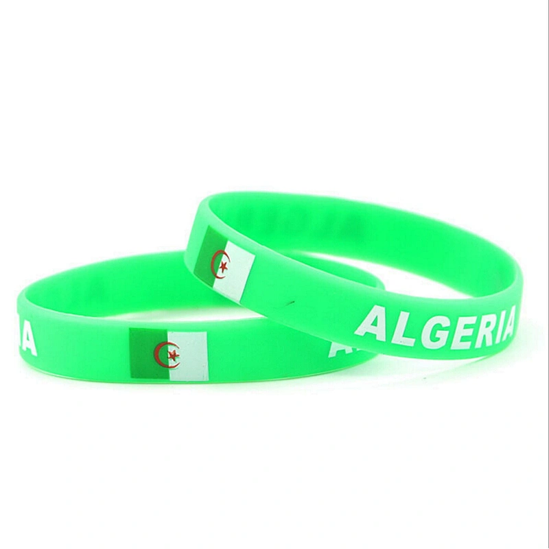 Promotional Eco-Friendly Country Usa Flags Rubber Silicone Bracelet