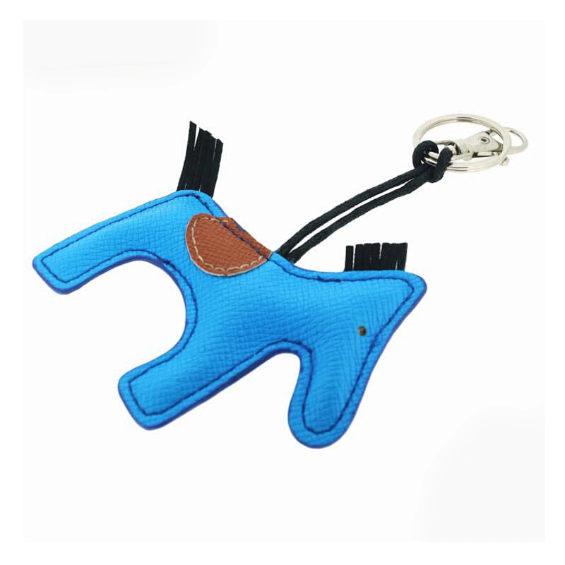 promotional wholesale animal horse custom pu leather key chain keychain