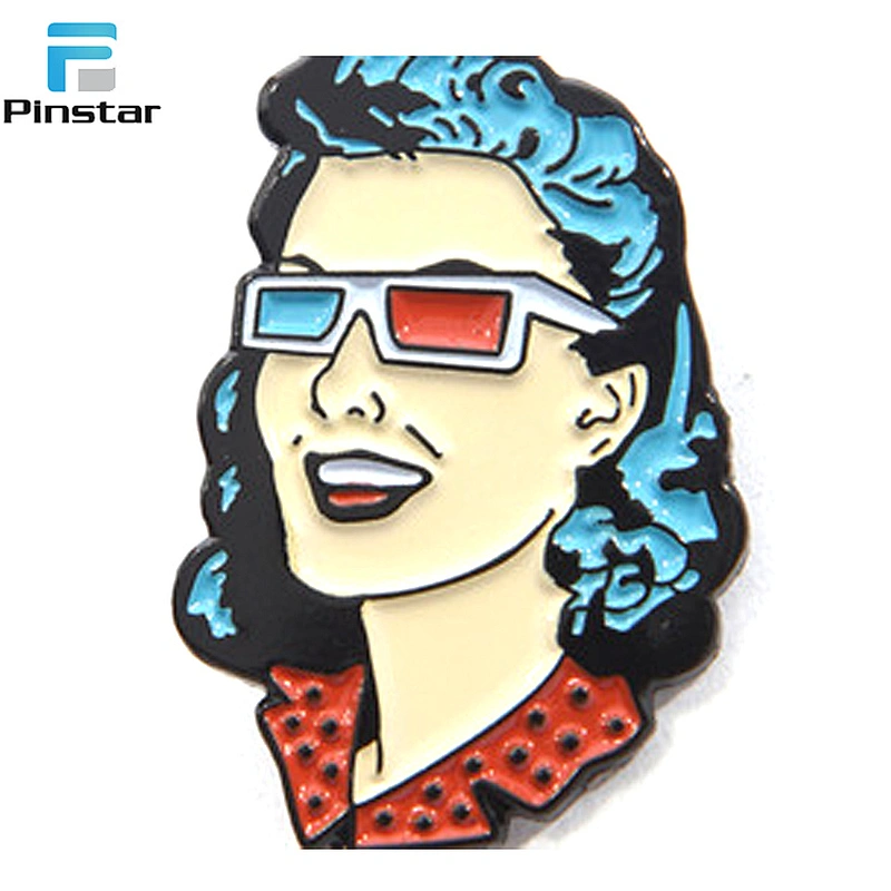 Cheap high quality custom unicorn rainbow glasses shape soft enamel lapel pin set with backing card