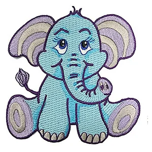 2018 Wholesale cute elephant design embroidery patches