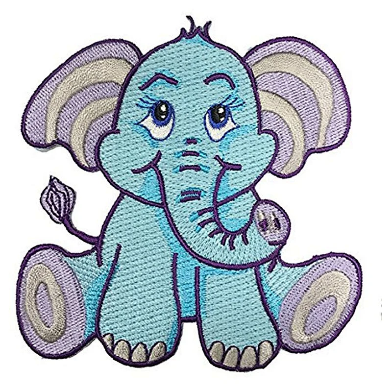 2018 Wholesale cute elephant design embroidery patches