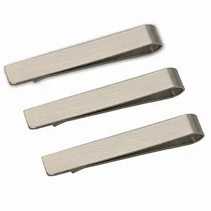 Factory Directly Selling Silver Custom Logo Tie Bar Clip