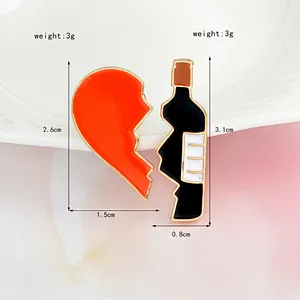 China Manufacturer Free Molds Heart Shaped Enamel Lapel Pins