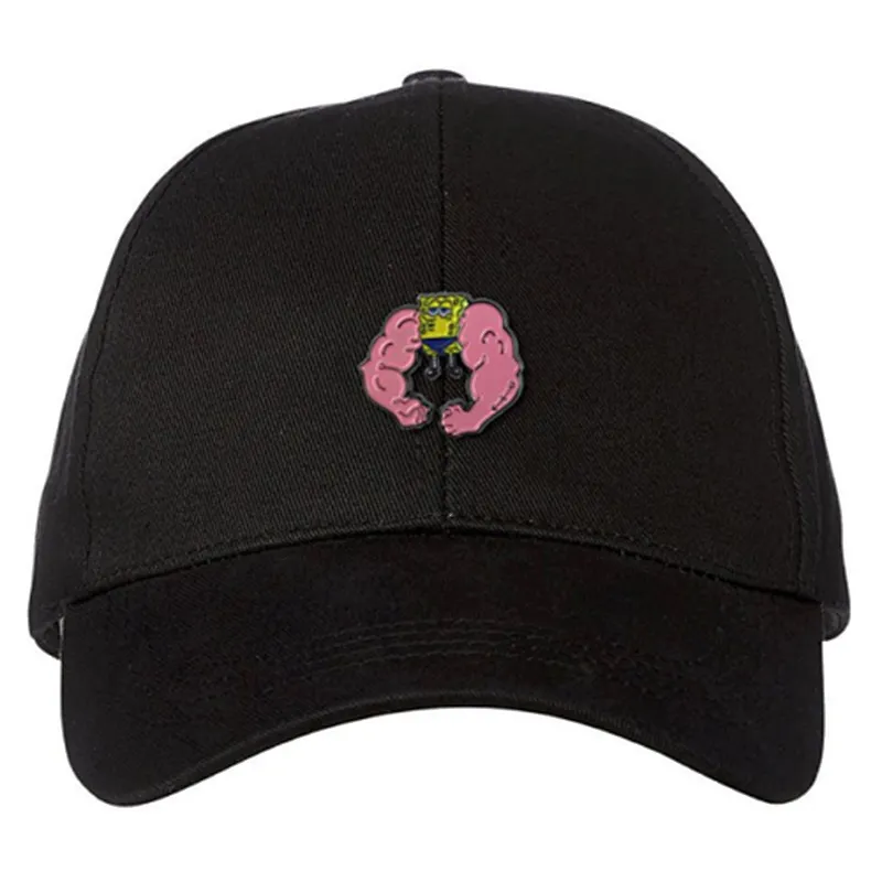 Spongebob Enamel Pin Lapel/Hat/Backpack Muscle Spongebob Funny Meme
