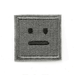 Customized robot square shape embroidery patch for Jacket