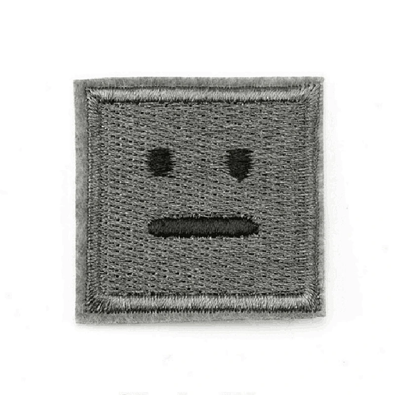 Customized robot square shape embroidery patch for Jacket
