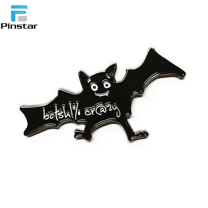 Bat shaped cheap high quality custom pin badge