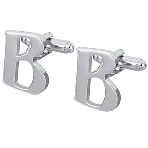 Capital letter style metal alloy cufflinks for men suit