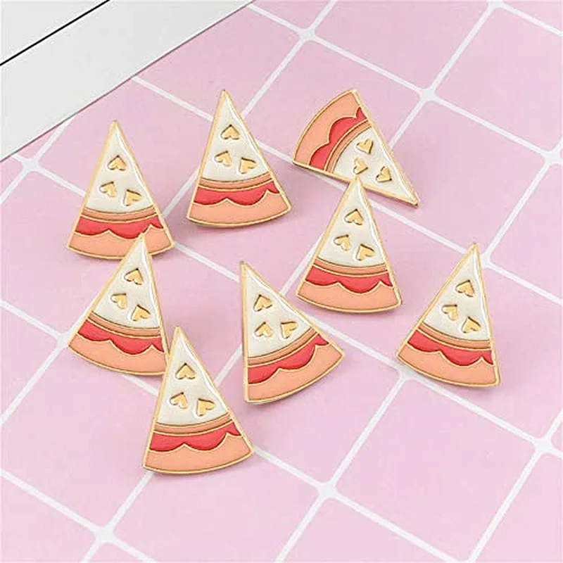 Pizza Enamel Pins Brooches Cartoon Brooch Badges for Bag Backpacks Jackets Hat Accessories Clothing Jewelry