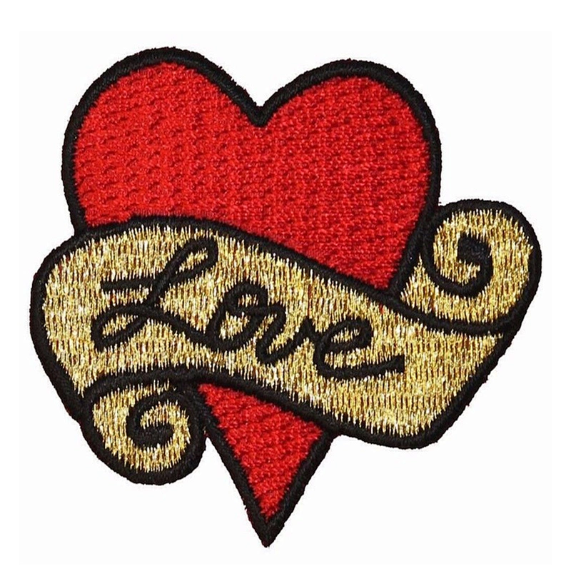 September Best Price Factory Direct Sale Heart Shape Embroidery Patch in Stock