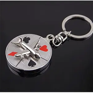 china factory bulk custom logo compass key chain