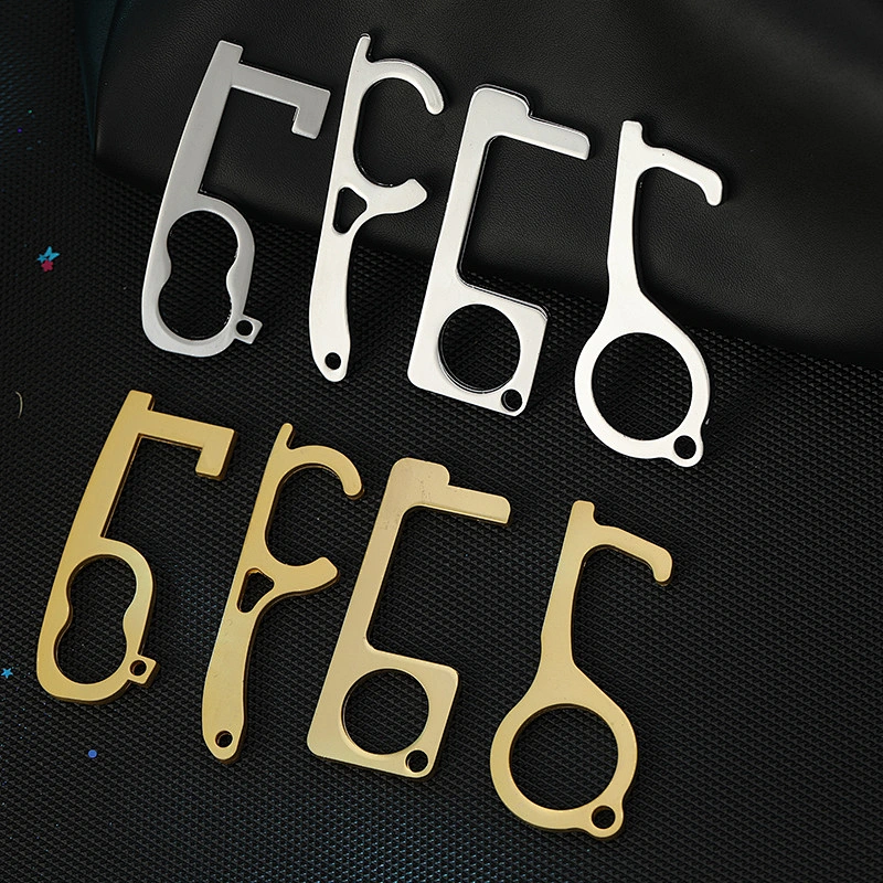 Hot Sale In Stock Innovative No Touch Hands Free Key Chain Hand Antimicrobial Door Opener Keychain