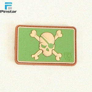 Low MOQ patches wholesale rubber badge custom glow in the dark pvc patch