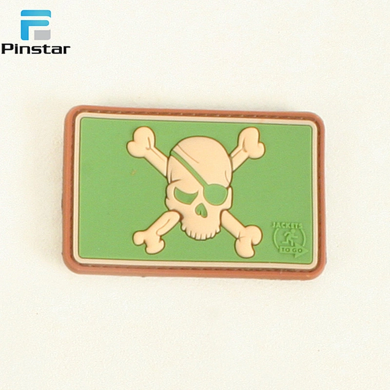 Low MOQ patches wholesale rubber badge custom glow in the dark pvc patch