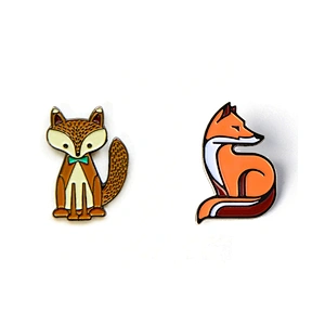 1.2 inches fox metal lapel pin manufacturers china