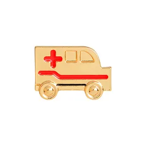 Women Medical Jewelry Doctor Nurse Enamel Ambulance Badges Brooches Lapel Pins