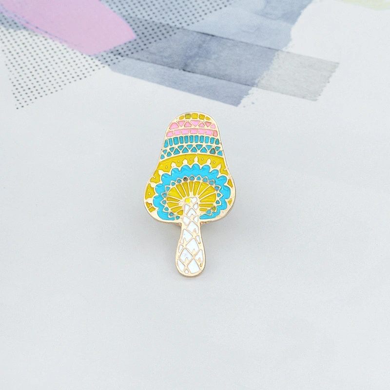 Small Colorful Mushroom Pin Brooch for Clothes