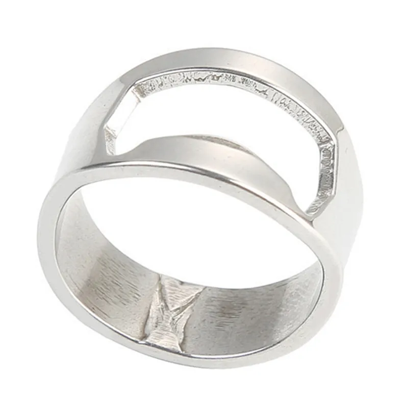 Promotional stainless steel color painted finger ring beer bottle opener
