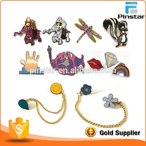 1.5 Inch Silver Gold Plating Magnetic Custom Designs Metal Lapel Pins