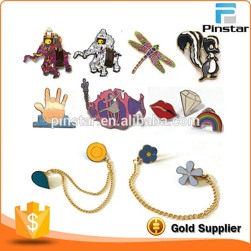 1.5 Inch Silver Gold Plating Magnetic Custom Designs Metal Lapel Pins