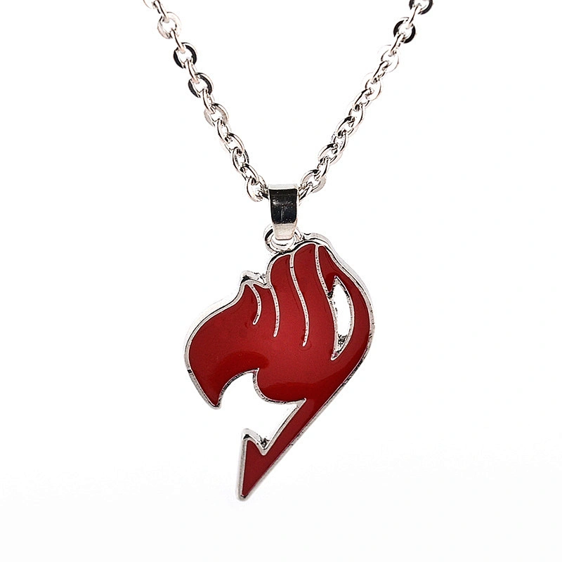 Factory Wholesale Cheap Price Custom Design COMICS Logo Tail Jewelry Enamel Necklace